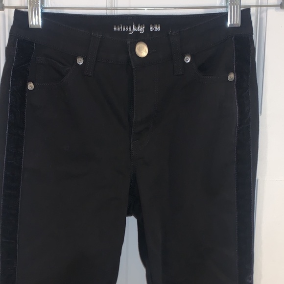 Maison Jules Velvet Side Tuxedo Stripe Jean Size 2 / Size 26 - Picture 3 of 9